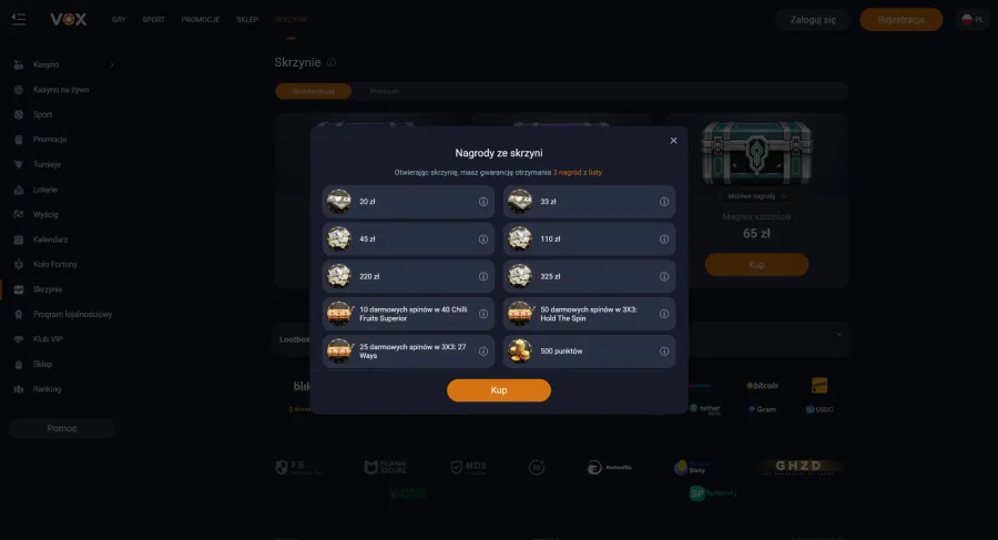 25 darmowych spinów w VOX Casino